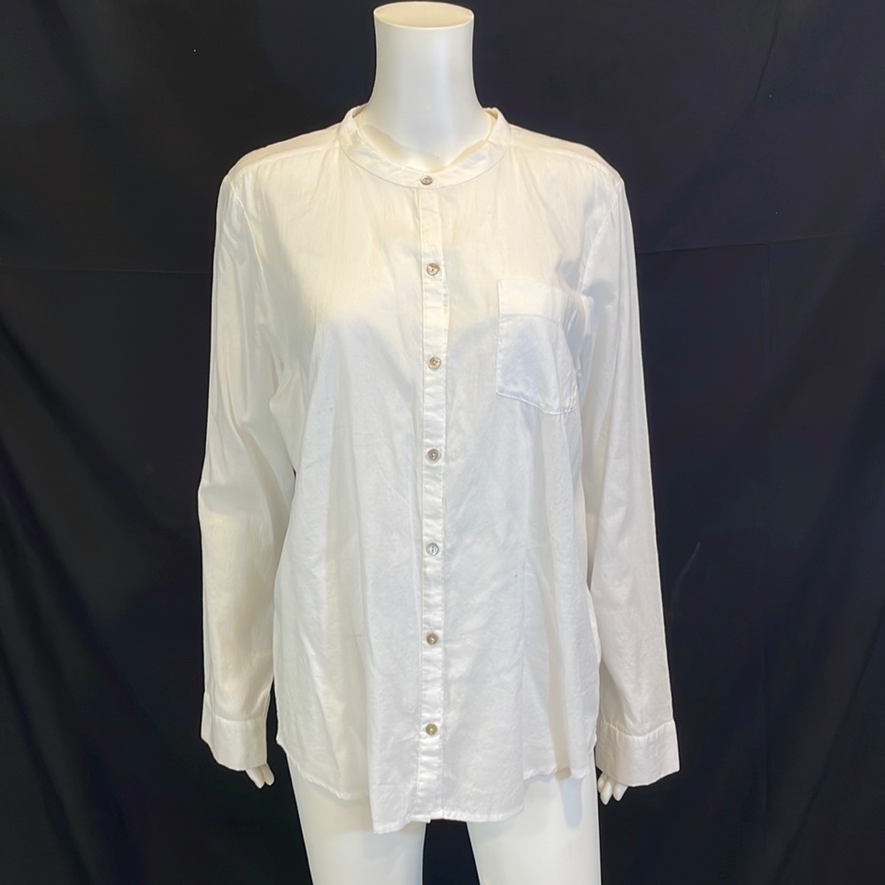Eileen Fisher lightweight 100% organic cotton blouse -large